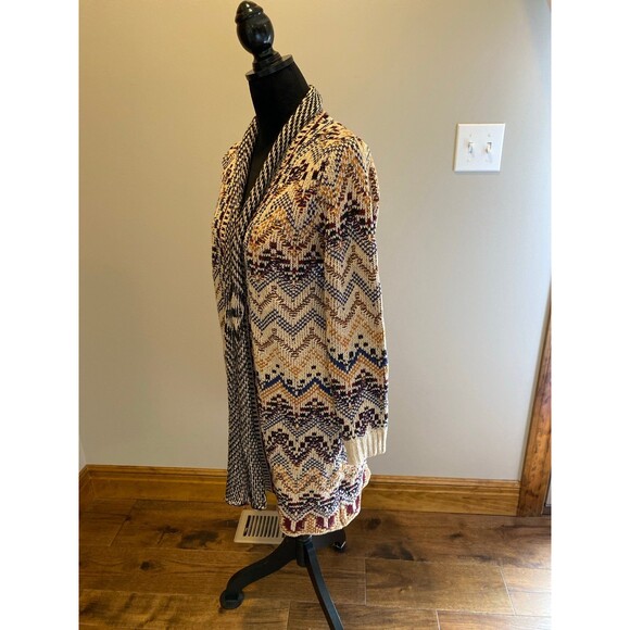 ADORA Oversized Cardigan Sweater Sz Small Multicolor Southwest or Tribal Pattern - Picture 5 of 12